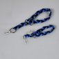 Preview: Halsband Zug-stop flach- oder rundgeflochten, 30 - 55cm schwarz, hellblau P, blau satin