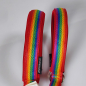 Preview: Halsband Zug-Stop, 3.0 - 3.5cm, 25 - 55cm, Neopren Regenbogen rot