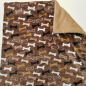 Preview: Kuscheldecke, camel, braun knochen schwarz weiss beige 3-fach Fleece