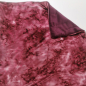 Preview: Kuscheldecke, aubergine, batik bordeaux samt 3-fach Fleece