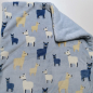 Preview: Kuscheldecke, hellblau zottel, hellblau lama 3-fach Fleece