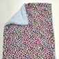 Preview: Kuscheldecke, hellblau zottel,  leopard regenbogen teddy, grau 3-fach Fleece