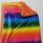 Preview: Relaxdecke superflauschig, orange, regenbogen, 4-lagiger Wellness-Fleece