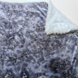 Preview: Relaxdecke superflauschig, zartblau, batik blau samt, 4-lagiger Wellness-Fleece