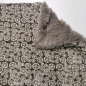 Preview: Relaxdecke superflauschig, taupe, taupe blumen creme, 4-lagiger Wellness-Fleece