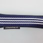 Preview: Halsband Zug-Stop, 3.0cm, 25 - 55cm, Neopren weiss, blau, weiss gestreift