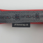 Preview: Halsband Zug-Stop, 2.5 - 3.5cm, 25 - 55cm, Neopren mit Ethno Borte Grau Ethno Borte Grau, rot