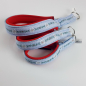 Preview: Halsband Zug-Stop, 2.5 - 3.5cm, 25 - 55cm, Neopren mit Ethno Borte Hellblau Ethno Borte Hellblau, rot