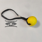 Preview: Gelber Ball mit elastischem Band 6,5cm sehr stabil, DuraFoam