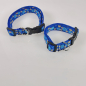 Preview: Halsband Click, 2.5cm & 3cm , 25-65cm, Tupfen blau Tupfen blau, grau, hellblau