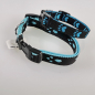 Preview: Halsband Click, 1.5 - 2.5cm, 18.5 - 65cm Pfoten schwarz - blau