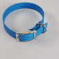 Preview: Halsband mit Dorn, 27 - 55cm, wasserfest hellblau Biothan 20 + 25mm Breite, hellblau