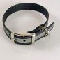 Preview: Halsband mit Dorn, 27 - 55cm, wasserfest schwarz - reflex Biothan 20 + 25mm Breite, schwarz - reflex