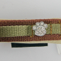 Preview: Halsband Zug-Stop, 2.5 - 3.5cm, 25 - 55cm, Neopren + Bling Bling Bling Bling Pfote-Knochen, beige, braun, olive