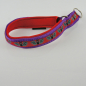 Preview: Halsband Zug-Stop, 2.5 - 3.5cm, 25 - 55cm, Neopren Fledermaus, rot, violet