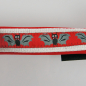 Preview: Halsband Zug-Stop, 2.5 - 3.5cm, 25 - 55cm, Neopren Fledermaus, rot, weiss