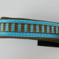 Preview: Halsband Zug-Stop, 2.5cm, 25 - 37.5cm, Neopren gestreift braun - aqua, braun, aqua