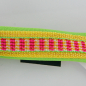 Preview: Halsband Zug-Stop, 2.5cm, 25 - 37.5cm, Neopren gestreift pink - gelb, neongrün, gelb