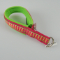 Preview: Halsband Zug-Stop, 2.5cm, 25 - 37.5cm, Neopren gestreift pink - gelb, neongrün, pink,