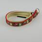 Preview: Halsband Zug-Stop, 2.5 - 3.5cm, 25 - 55cm, Neopren Katzen, beige, rot