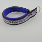 Preview: Halsband Zug-Stop, 2.5 - 3.5cm, 25 - 55cm, Neopren Katze Klavier, violet, schwarz