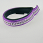 Preview: Halsband Zug-Stop, 2.5 - 3.5cm, 25 - 55cm, Neopren Katze Klavier, schwarz, violet