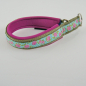 Preview: Halsband Zug-Stop, 2.5 - 3.5cm, 25 - 55cm, Neopren Rosen rosa, pink, olive