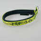 Preview: Halsband Zug-Stop, 2.0 - 3.0cm, 22.5 - 55cm, Neopren Tattoo neongelb - schwarz