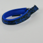 Preview: Halsband Zug-Stop, 2.0 - 3.0cm, 22.5 - 55cm, Neopren Tattoo schwarz - blau