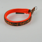 Preview: Halsband Zug-Stop, 2.0 - 3.0cm, 22.5 - 55cm, Neopren Tattoo schwarz - orange