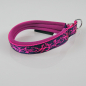 Preview: Halsband Zug-Stop, 2.0 - 3.0cm, 22.5 - 55cm, Neopren Tattoo pink - schwarz