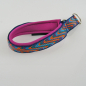 Preview: Halsband Zug-Stop, 3.0cm, 30 - 55cm, Neopren wellen blau - orange, pink