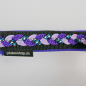 Preview: Halsband Zug-Stop, 2.5 - 3cm, 25 - 55cm, Neopren + geflochten geflochten schwarz-blau-weiss-violet-flidergoldmatt, violet-schwarz