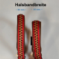 Preview: Halsband Zug-Stop, 3 - 3.5cm, 25 - 55cm, Neopren gelb, blau, Blumen weiss