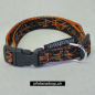 Preview: Halsband Click, 1.5 - 2.5cm, 25-65cm, Tattoo schwarz - orange