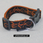 Preview: Halsband Click, 1.5 - 2.5cm, 25-65cm, Tattoo schwarz - orange