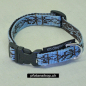 Preview: Halsband Click, 1.5 - 2.5cm, 25-65cm, Tattoo hellblau - braun