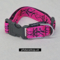 Preview: Halsband Click, 1.5 - 2.5cm, 25-65cm, Tattoo pink - schwarz