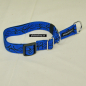 Preview: Halsband Zug-Stop verstellbar  1.5 - 2.5cm, 20 - 60cm Tattoo blau - schwarz