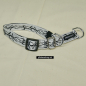 Preview: Halsband Zug-Stop verstellbar  1.5 - 2.5cm, 20 - 60cm Tattoo weiss - schwarz