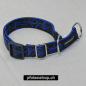 Preview: Halsband Zug-Stop verstellbar  1.5 - 2.5cm, 20 - 60cm Tattoo schwarz - blau