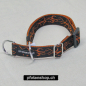 Preview: Halsband Zug-Stop verstellbar  1.5 - 2.5cm, 20 - 60cm Tattoo schwarz - orange