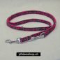 Preview: Leine 3fach verstellbar 1.6 - 2m,  15 - 25mm, Tattoo schwarz - pink Tattoo schwarz - pink