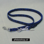 Preview: Leine 3fach verstellbar 1.6 - 2m,  15 - 25mm, Tattoo schwarz - blau Tattoo schwarz - blau