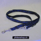 Preview: Leine 3fach verstellbar 1.6 - 2m,  15 - 25mm, Tattoo schwarz - blau Tattoo schwarz - blau