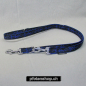 Preview: Leine 3fach verstellbar 1.6 - 2m,  15 - 25mm, Tattoo schwarz - blau Tattoo schwarz - blau