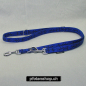 Preview: Leine 3fach verstellbar 1.6 - 2m,  15 - 25mm, Tattoo blau - schwarz Tattoo blau - schwarz