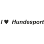 Preview: Aufkleber  I Love Hundesport  , diverse Farben