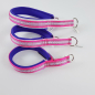 Preview: Halsband Zug-Stop, 2.5 - 3.5cm, 25 - 55cm, Neopren violet, neonpink, Jacqard Borte pink