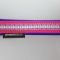 Preview: Halsband Zug-Stop, 2.5 - 3.5cm, 25 - 55cm, Neopren violet, neonpink, Jacqard Borte pink